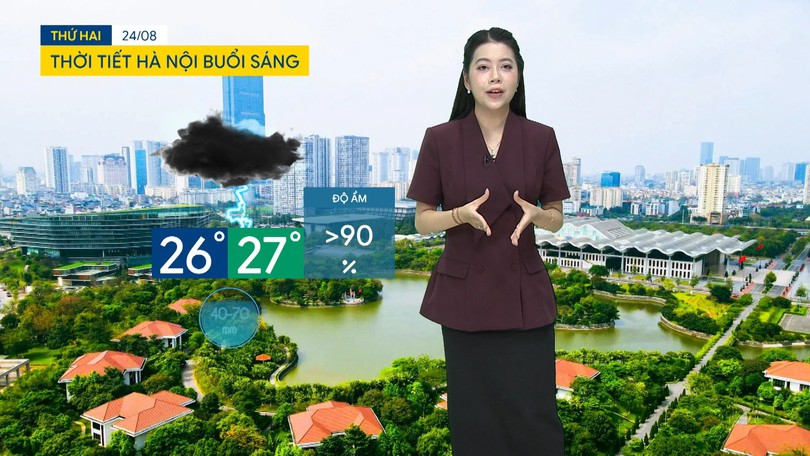Dự báo thời tiết sáng | 24/08/2026