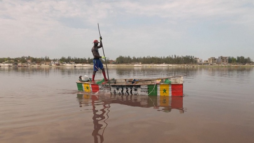 Senegal: Hồ nước màu hồng hồi sinh sau nhiều năm lũ lụt