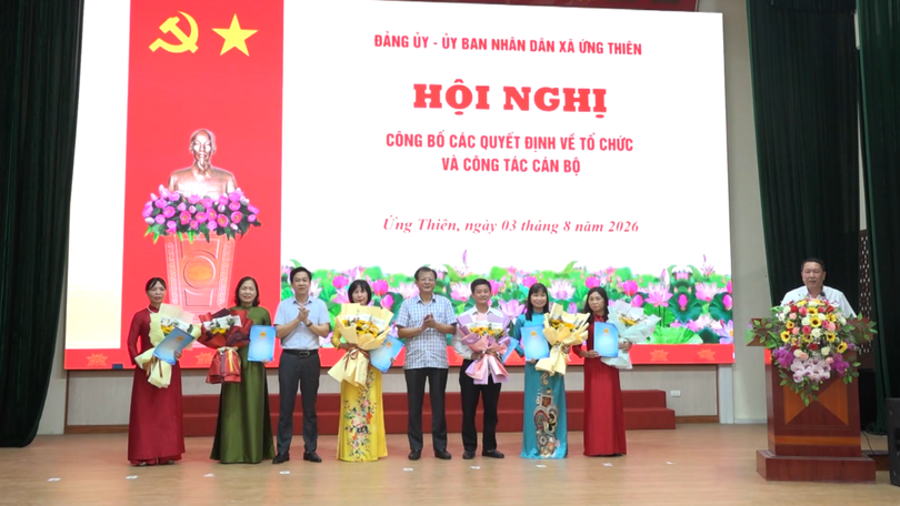 Xã Ứng Thiên kiện toàn các chức danh quản lí các trường học