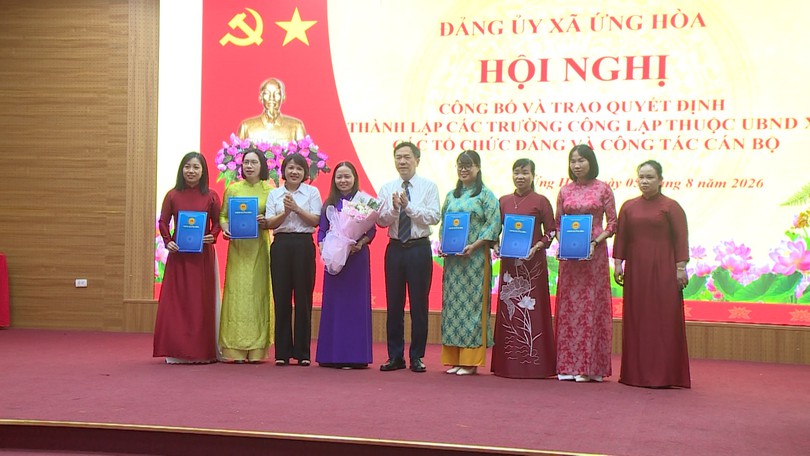 Xã Ứng Hòa hoàn thành sắp xếp 27 trường công lập