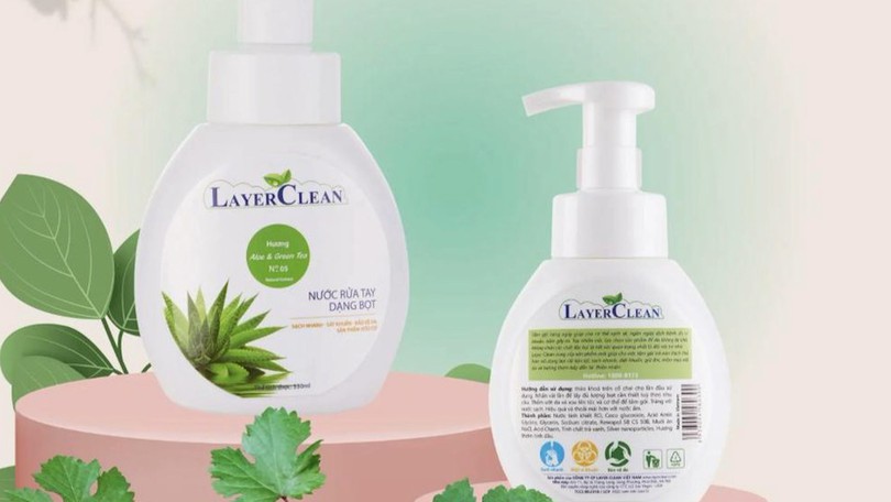 Thu hồi nước rửa tay dạng bọt Layer Clean trên toàn quốc