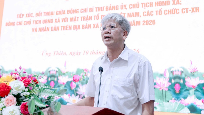 Xã Ứng Thiên đối thoại để tháo gỡ vướng mắc từ cơ sở