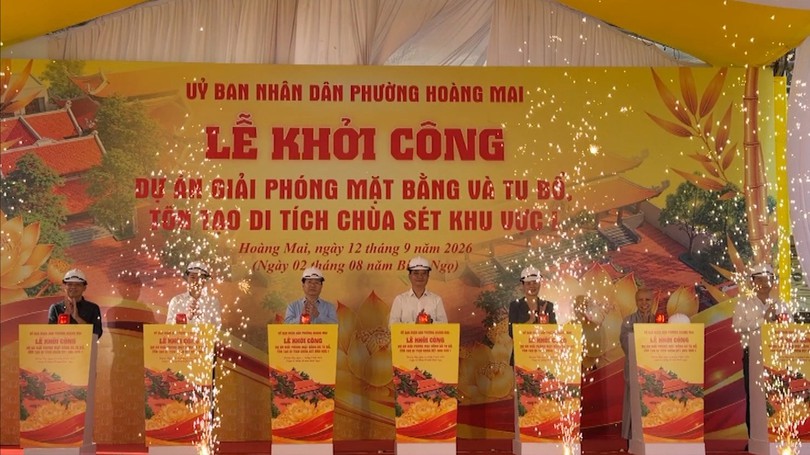 Phường Hoàng Mai khởi công tu bổ tôn tạo chùa Sét