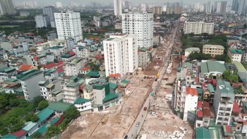 Dự án mở rộng đường Lĩnh Nam tăng tốc giải phóng mặt bằng