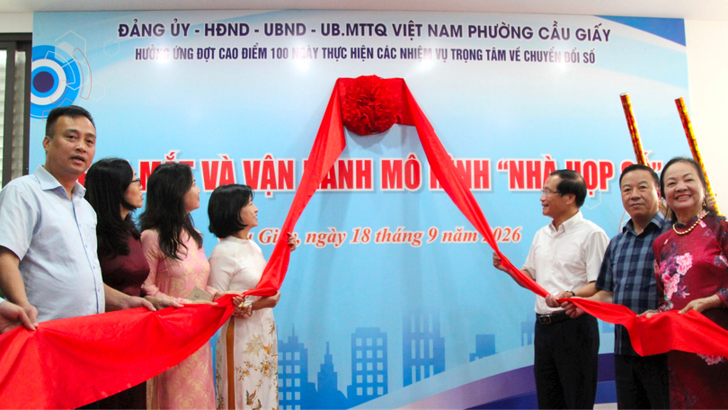 Phường Cầu Giấy ra mắt mô hình 'Nhà họp số'