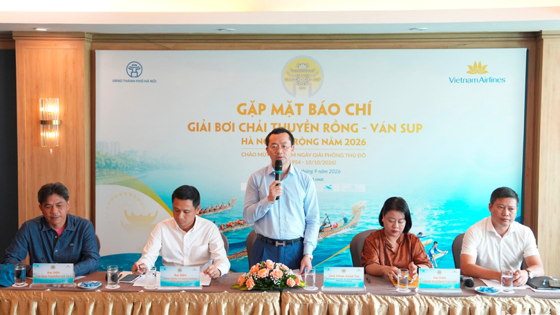 Ra mắt giải Bơi chải thuyền rồng và ván SUP Hà Nội mở rộng 2026