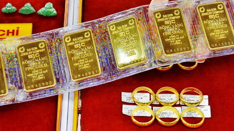 Giá vàng xuống mức thấp nhất trong hai tuần qua