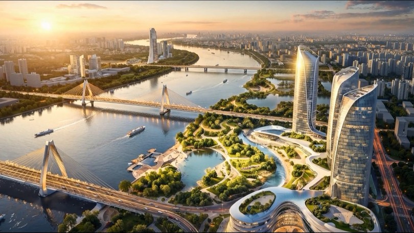Dự kiến quy hoạch 1,2 triệu dân sống hai bên sông Hồng