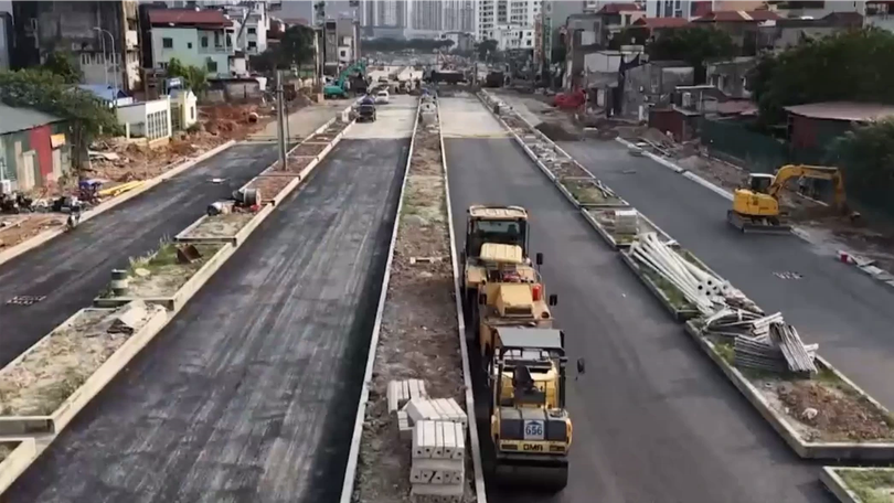 Tiến độ thi công dự án đường số 5 khu đô thị mới Tây Hồ Tây