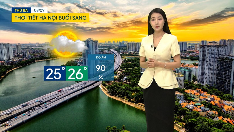 Dự báo thời tiết sáng | 08/09/2026