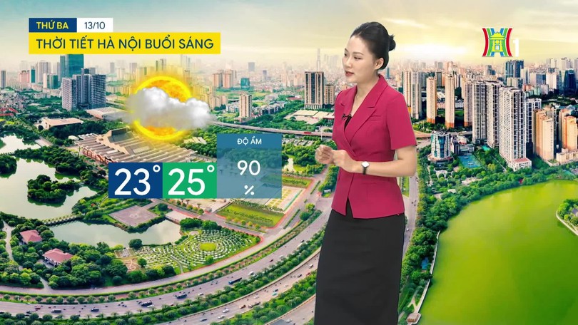 Dự báo thời tiết sáng | 13/10/2026
