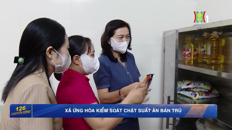 Xã Ứng Hòa kiểm soát chặt suất ăn bán trú
