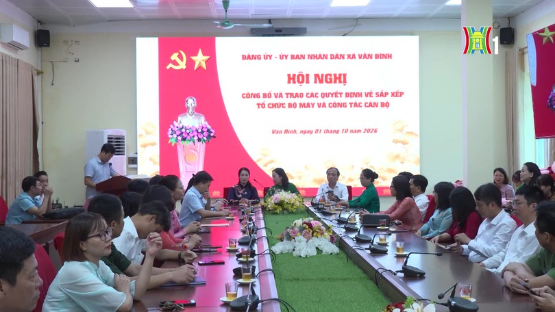Xã Vân Đình sắp xếp 5 phòng chuyên môn trực thuộc UBND