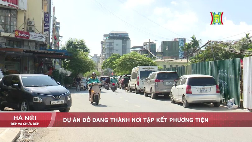 Dự án dở dang thành nơi tập kết phương tiện