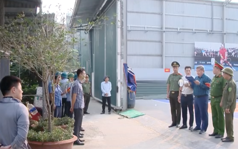 Xã Hoài Đức tháo dỡ công trình trái phép