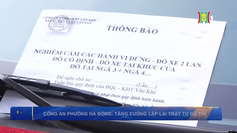 Công an phường Hà Đông tăng cường lập lại trật tự đô thị