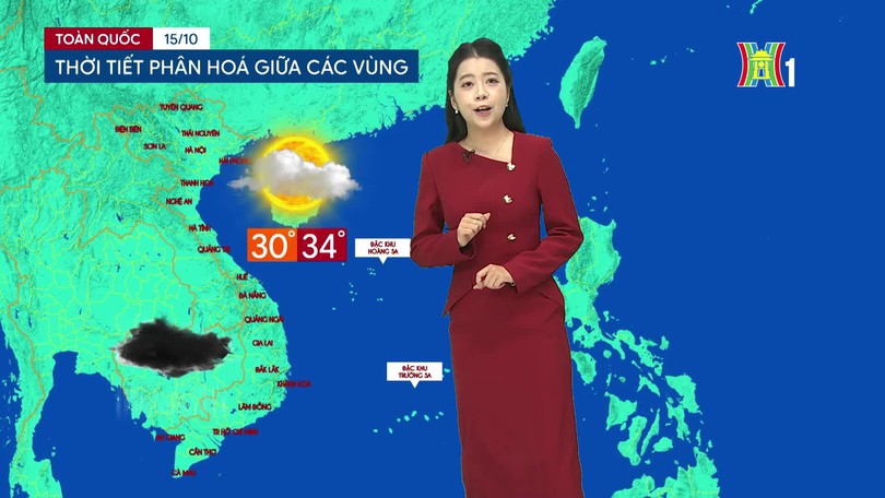 Dự báo thời tiết tối | 15/10/2026