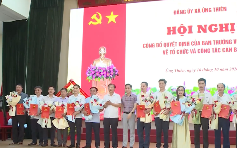 Đảng ủy xã Ứng Thiên thành lập các chi bộ trực thuộc