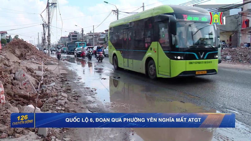 Quốc lộ 6 đoạn qua phường Yên Nghĩa mất an toàn giao thông