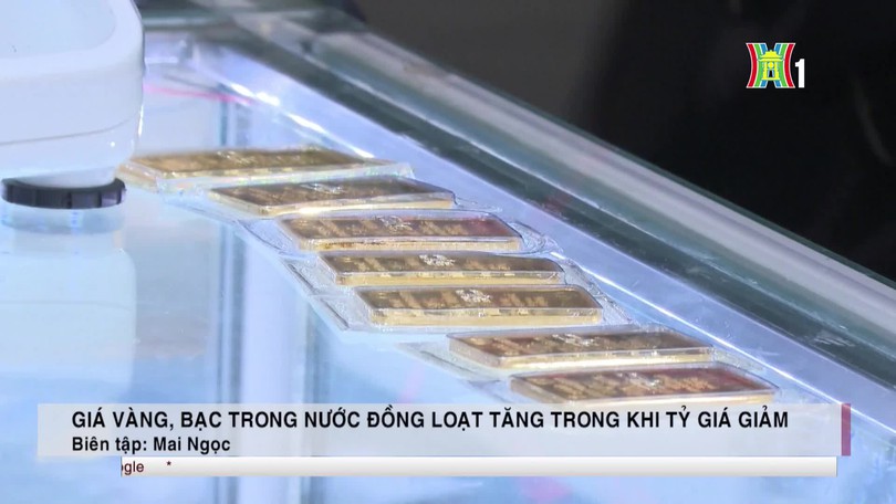 Giá vàng, bạc trong nước đồng loạt tăng trong khi tỷ giá giảm
