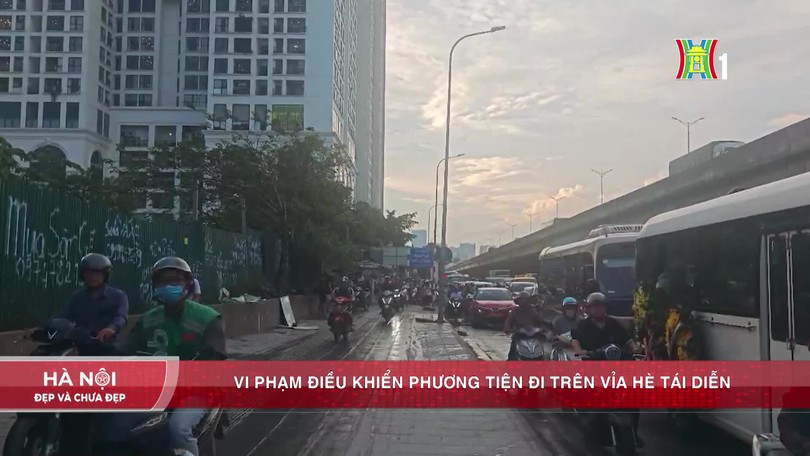 Vi phạm điều khiển phương tiện đi trên vỉa hè tái diễn