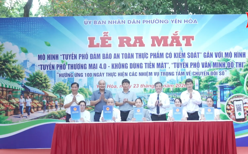 Mô hình tuyến phố ATTP - Thanh toán không dùng tiền mặt