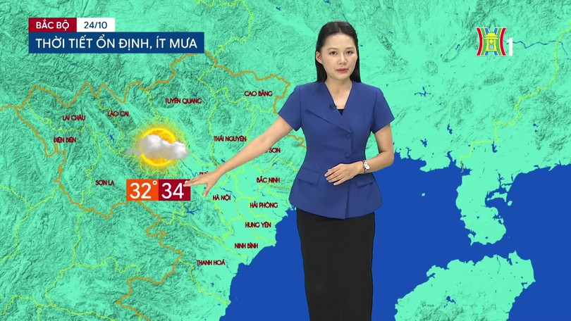 Dự báo thời tiết tối | 24/10/2026