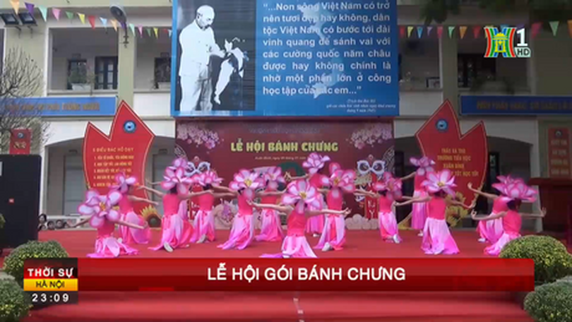 Lễ hội gói bánh chưng của học sinh