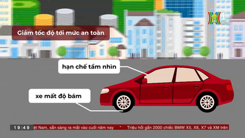 Lưu ý khi điều khiển xe dưới trời mưa