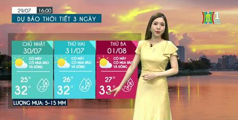 Dự báo thời tiết | 30/07/2023