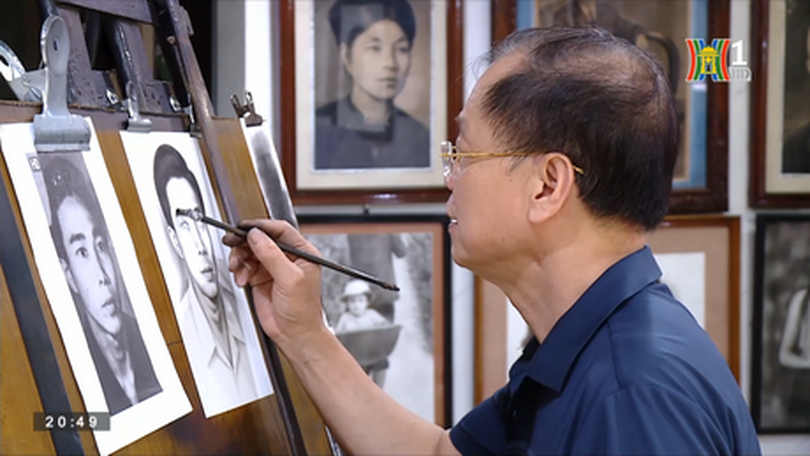 Vẽ tranh truyền thần ở Hà Nội