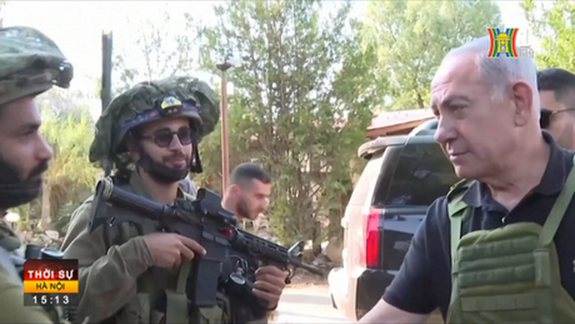 Thủ tướng Benjamin Netanyahu thăm bộ binh bên ngoài Dải Gaza