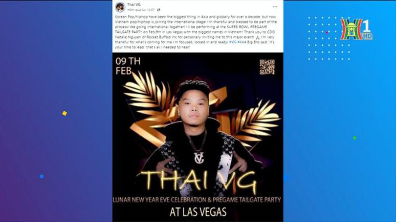 Rapper Thái VG trình diễn tại Super Bowl 2024