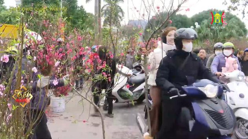 Chợ hoa Tây Hồ tấp nập vào 30 Tết