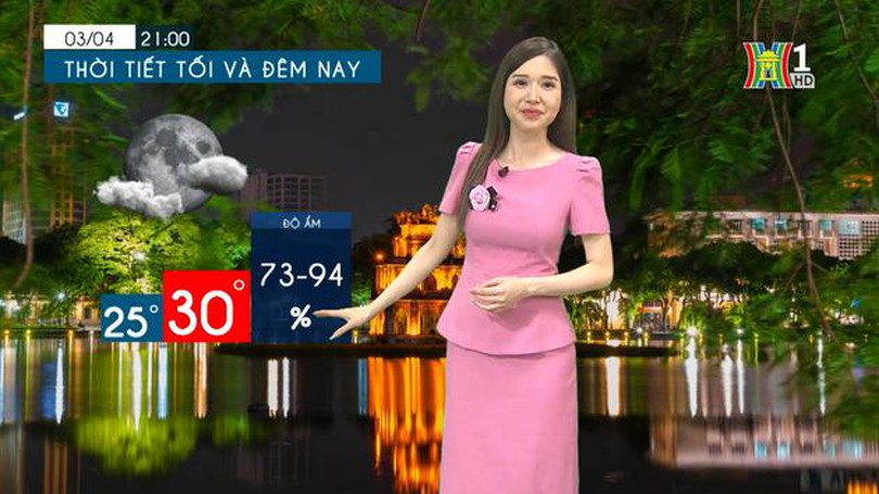 Dự báo thời tiết chiều và tối | 03/04/2024