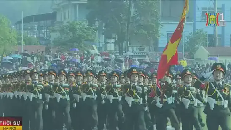 Hợp luyện toàn khối lễ kỷ niệm Chiến thắng Điện Biên Phủ