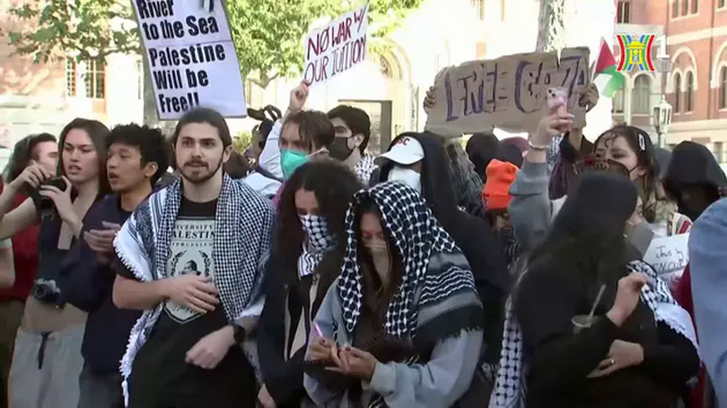 Biểu tình ủng hộ Palestine rung chuyển các trường đại học Mỹ