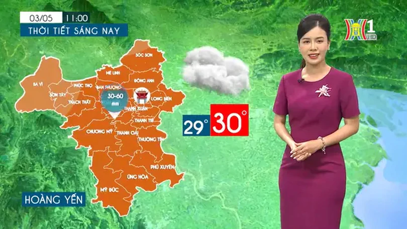 Dự báo thời tiết chiều và tối | 03/05/2024