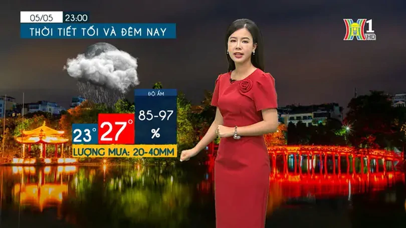 Dự báo thời tiết chiều và tối | 05/05/2024