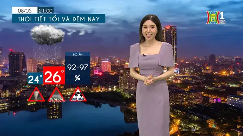 Dự báo thời tiết chiều và tối | 08/05/2024