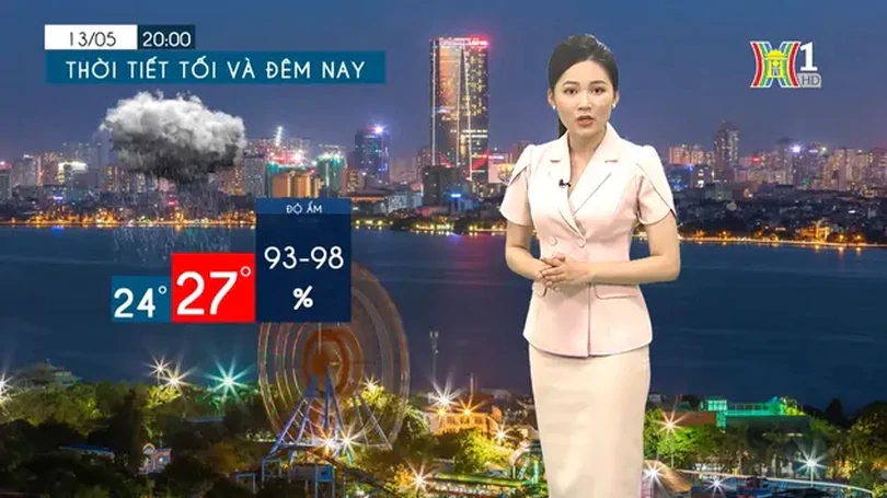 Dự báo thời tiết chiều và tối | 13/05/2024