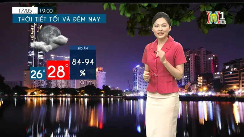 Dự báo thời tiết chiều và tối | 17/05/2024