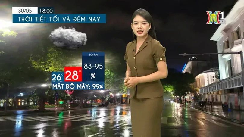 Dự báo thời tiết chiều và tối | 30/05/2024