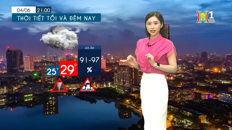 Dự báo thời tiết chiều và tối | 04/06/2024