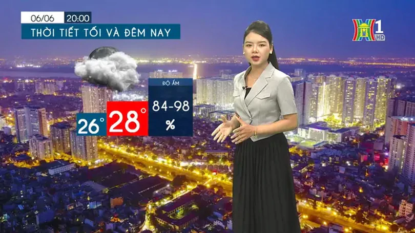 Dự báo thời tiết chiều và tối | 06/06/2024