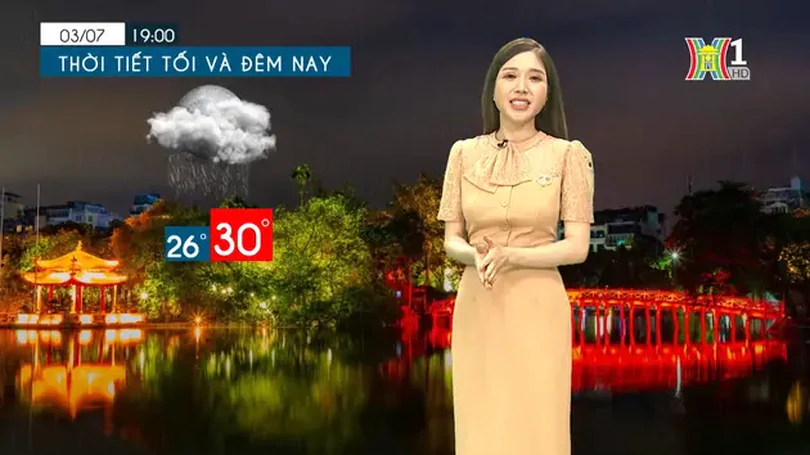 Dự báo thời tiết chiều và tối | 03/07/2024