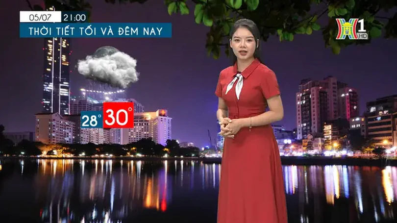 Dự báo thời tiết chiều và tối | 05/07/2024