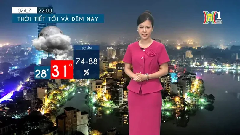Dự báo thời tiết chiều và tối | 07/07/2024