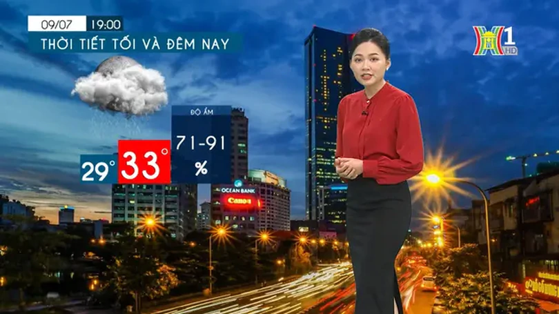 Dự báo thời tiết chiều và tối | 09/07/2024