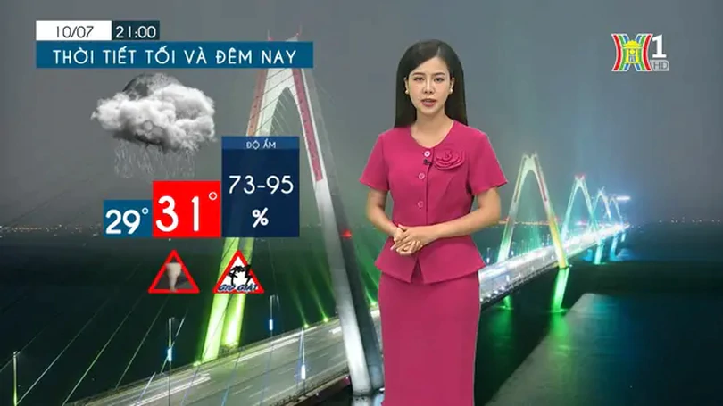 Dự báo thời tiết chiều và tối | 10/07/2024